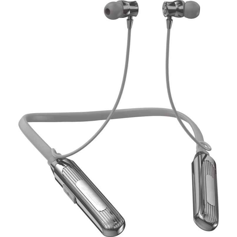 Aroma Nb124 Clock - 100 Hours Playback | Wireless Bluetooth Neckband | Voice Changer | Grey