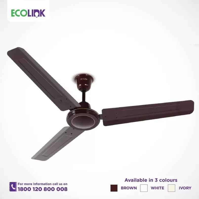 EcoLink Airomax 1200 mm Ceiling Fan 1 Star 1200 mm 3 Blade Ceiling Fan | Brown