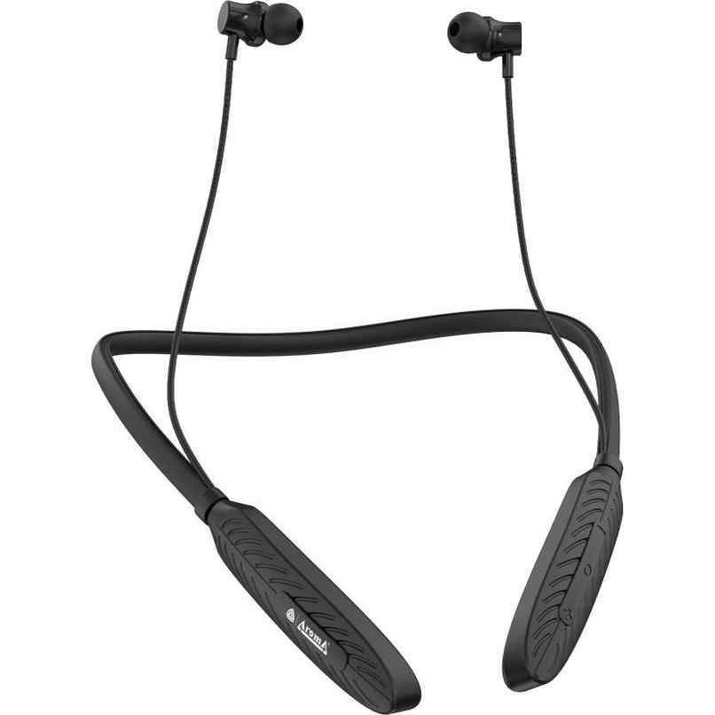 Aroma Nb120 Carbon Upto 40hrs Playtime I Enc I Fast Charging I Dual Pairing Neckband Bluetooth
