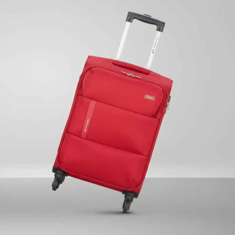 VIP Unisex Solid Polyester 43 L Telescopic Trolley Bag | Chilli Red - S VIP Unisex Solid Polyester 43 L Telescopic Trolley Bag | Chilli Red - S