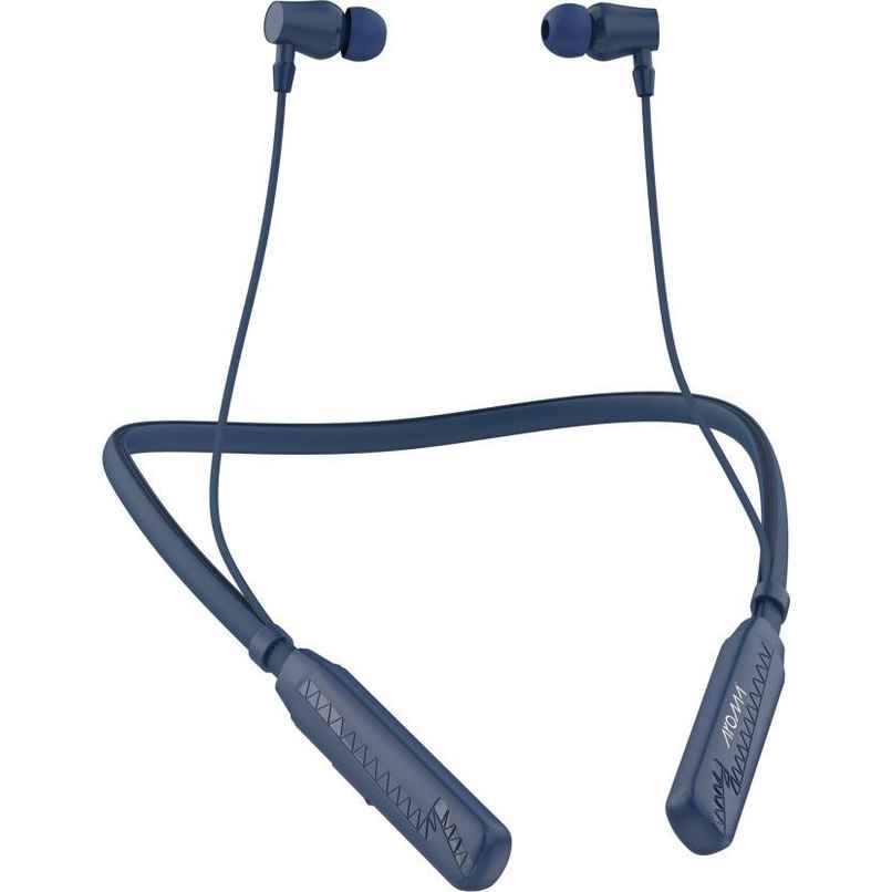 Aroma Nb119 Bold - 60 Hours Playback | Wireless Bluetooth Neckband | Voice Changer | Blue