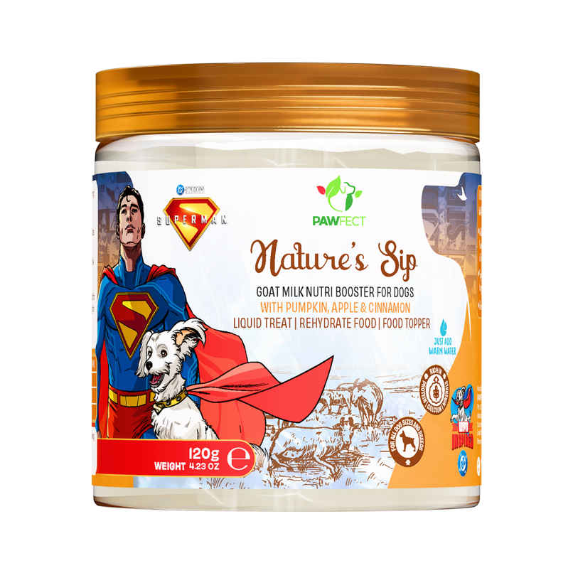 Pawfect Nature's Sip Sip Goat Milk Powder with Pumpkin, Apple & Cinnamon for Dogs