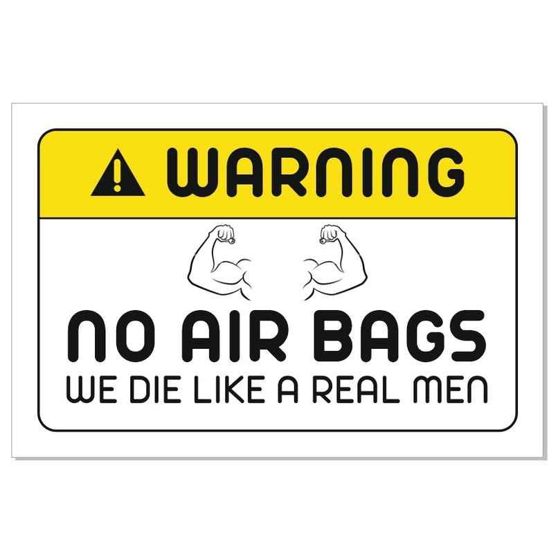 Samsidhi Auto No Air Bags Car Sticker