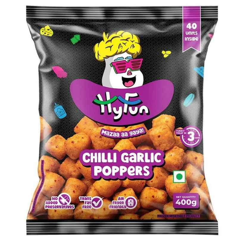 Hyfun Chilli Garlic Potato Poppers | Spicy & Crispy Hyfun Chilli Garlic Potato Poppers | Spicy & Crispy