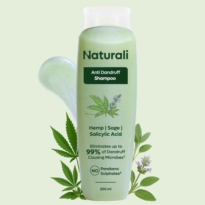 Naturali Anti-Dandruff Shampoo With SuperFOOD Hemp Oil & Sage Extract