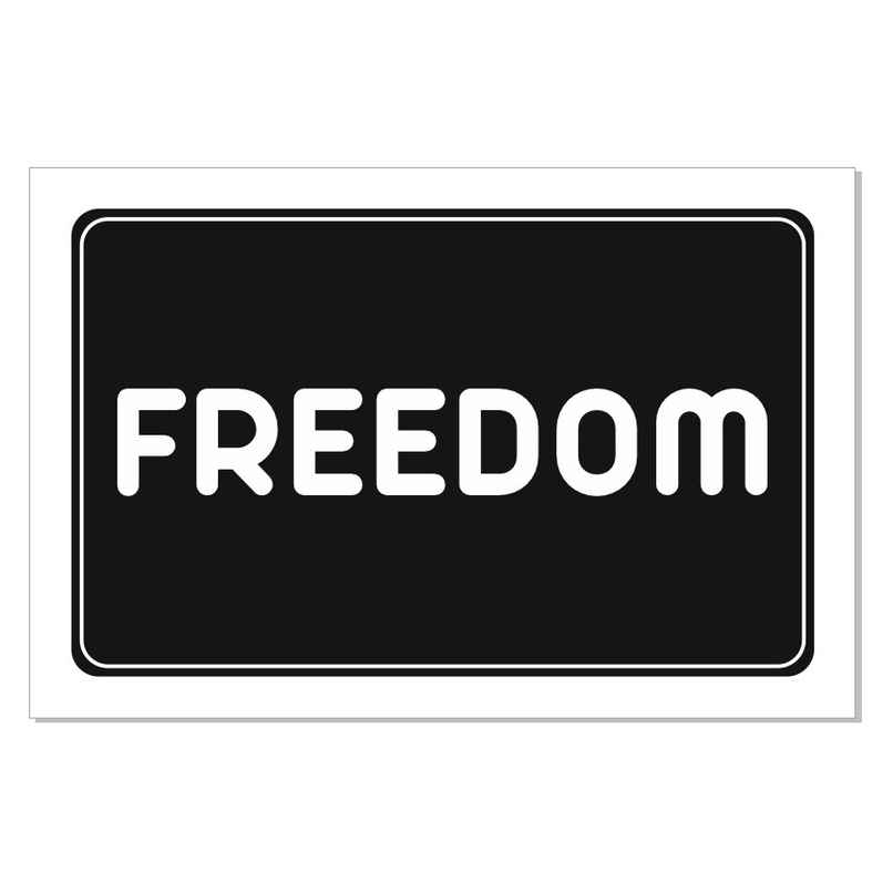 Samsidhi Auto Freedom Car Sticker