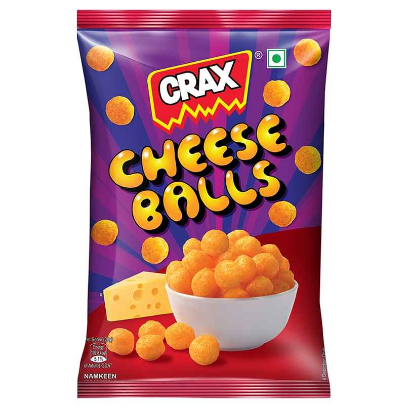Crax Cheese Balls Puff Snacks | Crispy & Cheesy Crax Cheese Balls Puff Snacks | Crispy & Cheesy