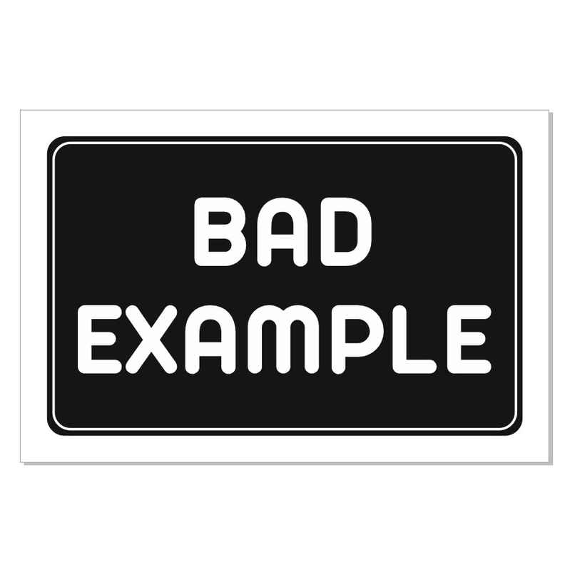 Samsidhi Auto Bad Example Car Sticker