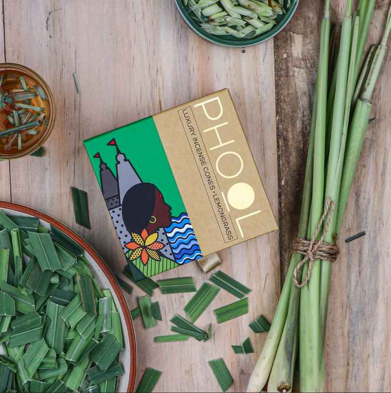 Phool Lemongrass Dhoop Cones | 100% Natural Certified Incense Cones | Citral Fragrance
