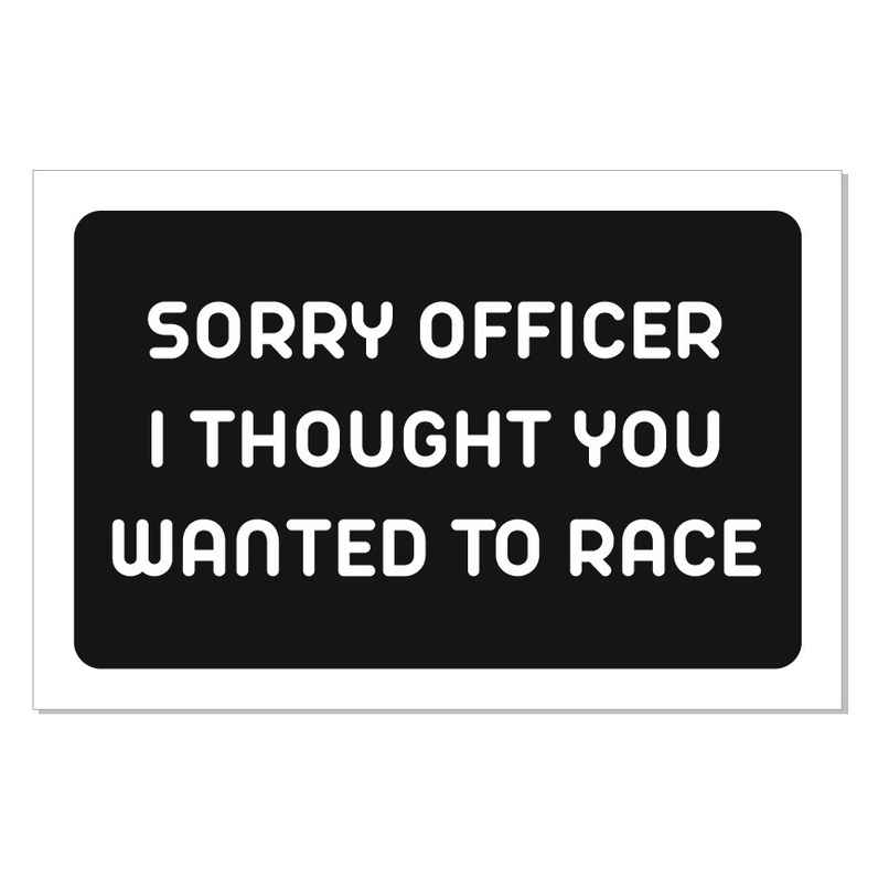 Samsidhi Auto Sorry Officer Car Sticker