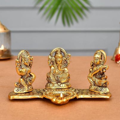Laxmi Ganesh Metal Murti | Chandar