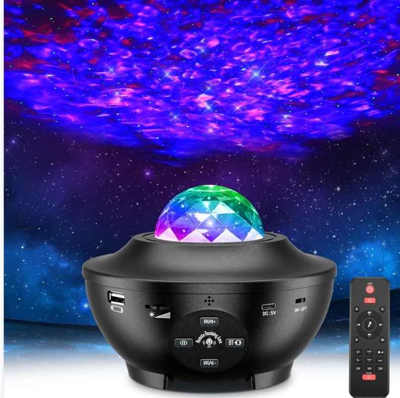 Desidiya Northern Galaxy Light Aurora Projector,33 Light Effects,Bedroom Lamp,Bluetooth Speaker