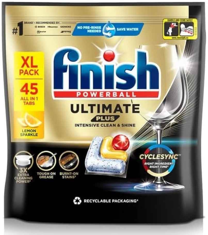 Finish Ultimate Plus Lemon Dishwasher Tablets