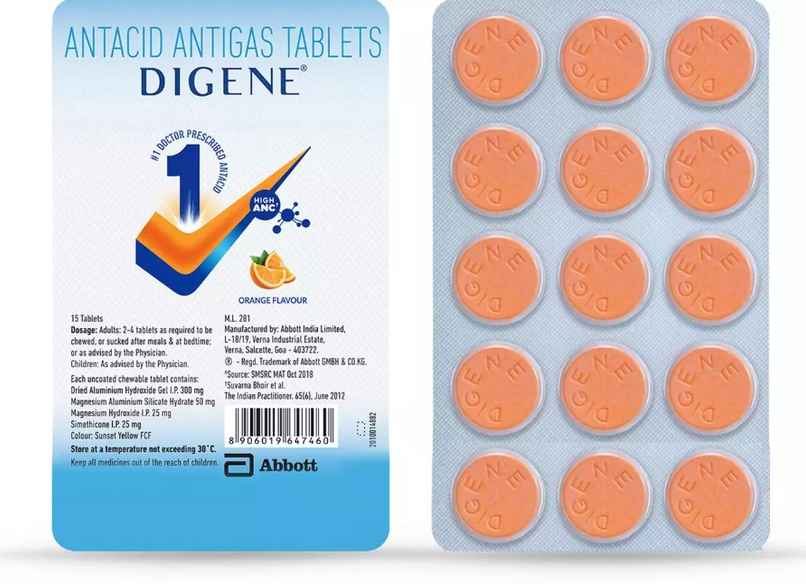 Digene Orange Flavour Tablet Digene Orange Flavour Tablet