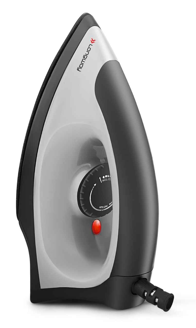 Longway Kwid Light Weight Non-Stick Teflon Coated Dry Iron, 1100Watt, Electric Iron - Black
