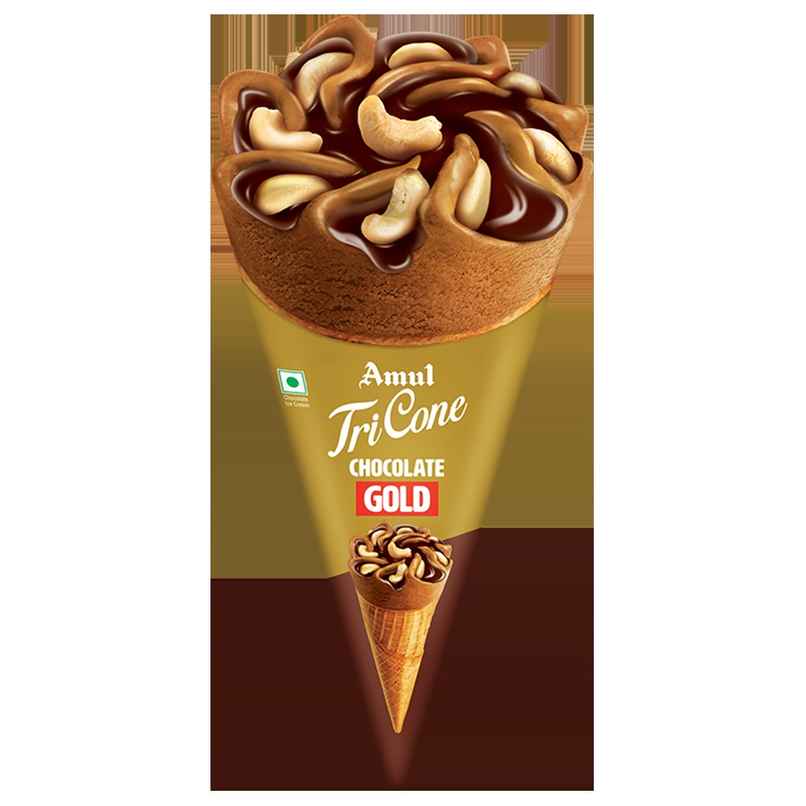 Amul Gold TriCone Chocolate Ice Cream Cone Amul Gold TriCone Chocolate Ice Cream Cone