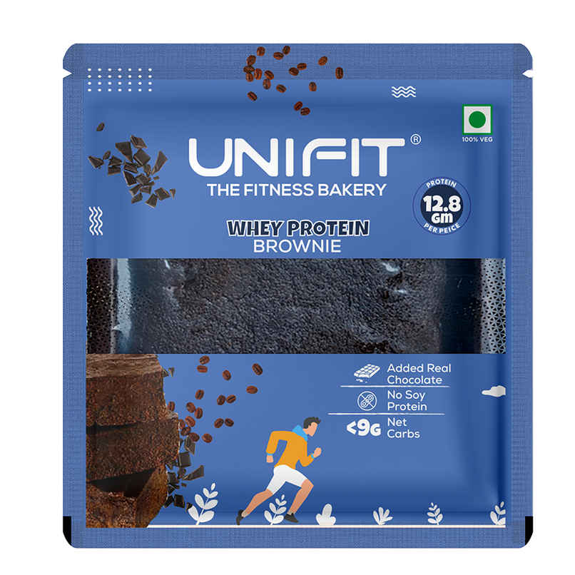 Unifit Chocolate Brownie | Rich and Fudgy | High Protein and Fiber | Guilt-Free Indulgence