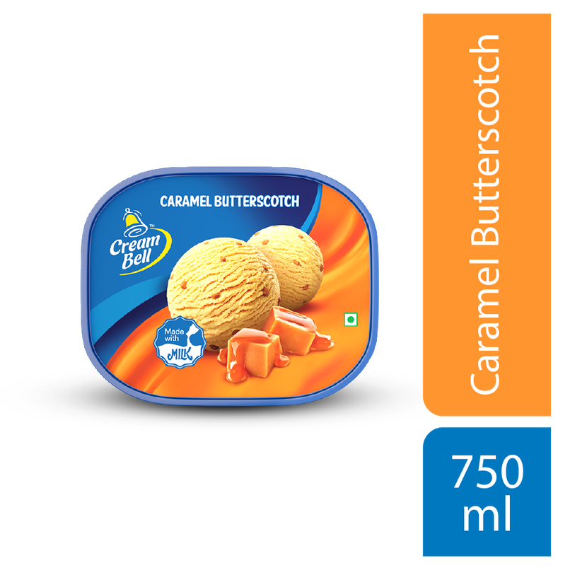 Cream Bell Caramel Butterscotch Ice Cream Tub