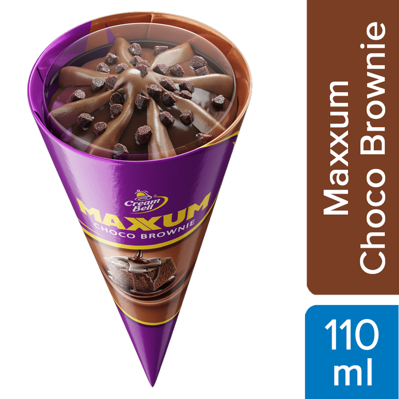 Cream Bell Maxxum Choco Brownie Cone