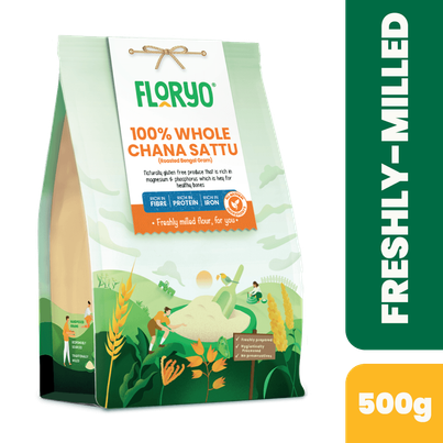 Floryo Freshly Milled Whole Chana Sattu | High Fiber