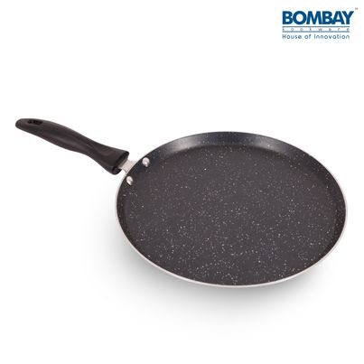 Bombay Kookware Aluminium Non-Stick Dosa Tawa - 24 cm Diameter | Maroon Marble Finish Bombay Kookware Aluminium Non-Stick Dosa Tawa - 24 cm Diameter | Maroon Marble Finish