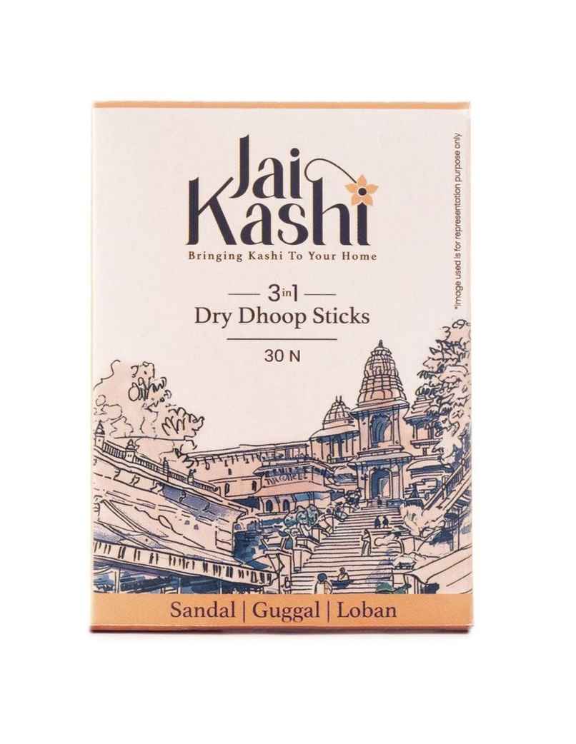 Jai Kashi 3 in 1 Dry Dhoop Sticks - 30 Sticks