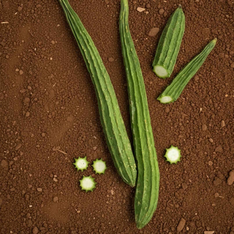 Organically Grown Ridge Gourd Organically Grown Ridge Gourd