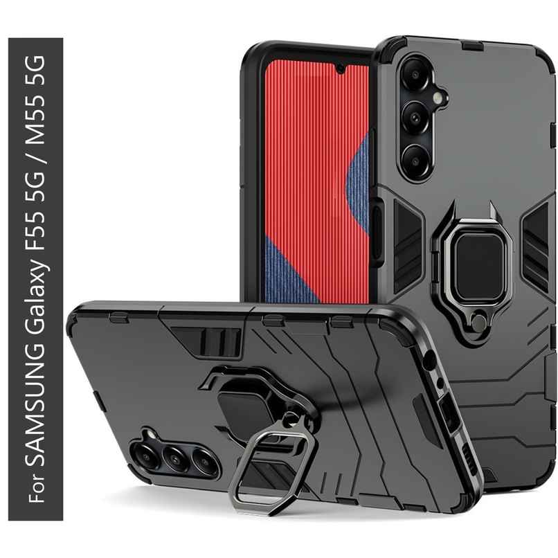 Kwine Case Samsung Galaxy F55 5G / Samsung Galaxy M55 5G Back Cover - Ring Holder Stand Case Kwine Case Samsung Galaxy F55 5G / Samsung Galaxy M55 5G Back Cover - Ring Holder Stand Case