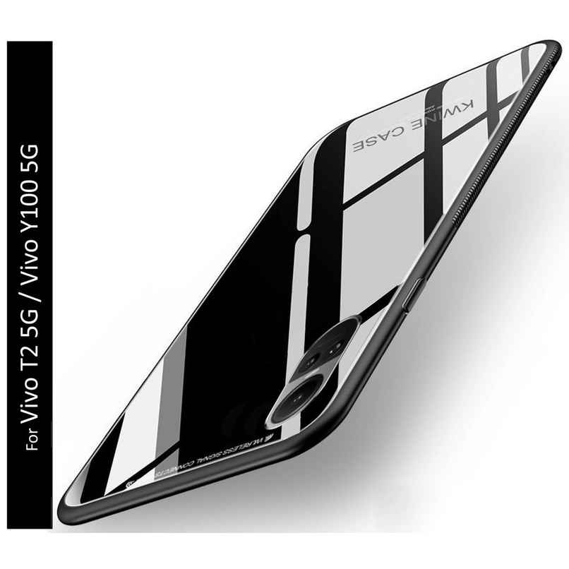 Kwine Case Vivo T2 5G / Vivo Y100 5G Back Cover - Glass Case