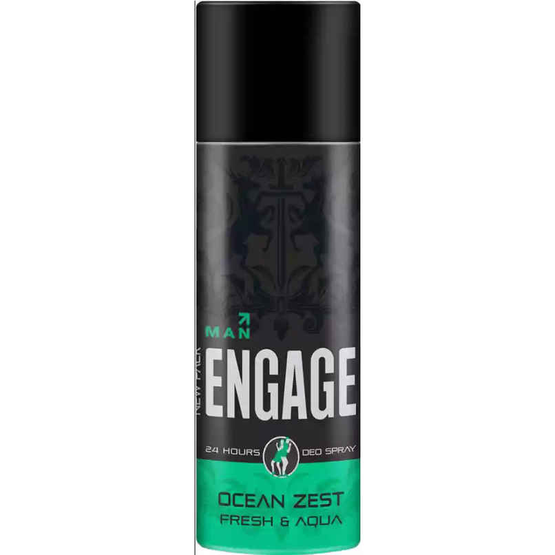Engage Ocean Zest Deodorant for Men, Citrus & Aquatic, Skin Friendly Engage Ocean Zest Deodorant for Men, Citrus & Aquatic, Skin Friendly