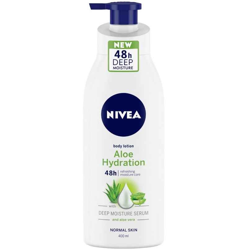 NIVEA Aloe Protection Body Lotion SPF 15|Aloe Vera Extracts & Deep Moisture Serum|Men & Women
