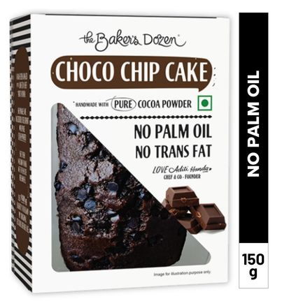 The Baker's Dozen Chocochip Cake No Palm Oil Loaded with Dark Chocolate Chips