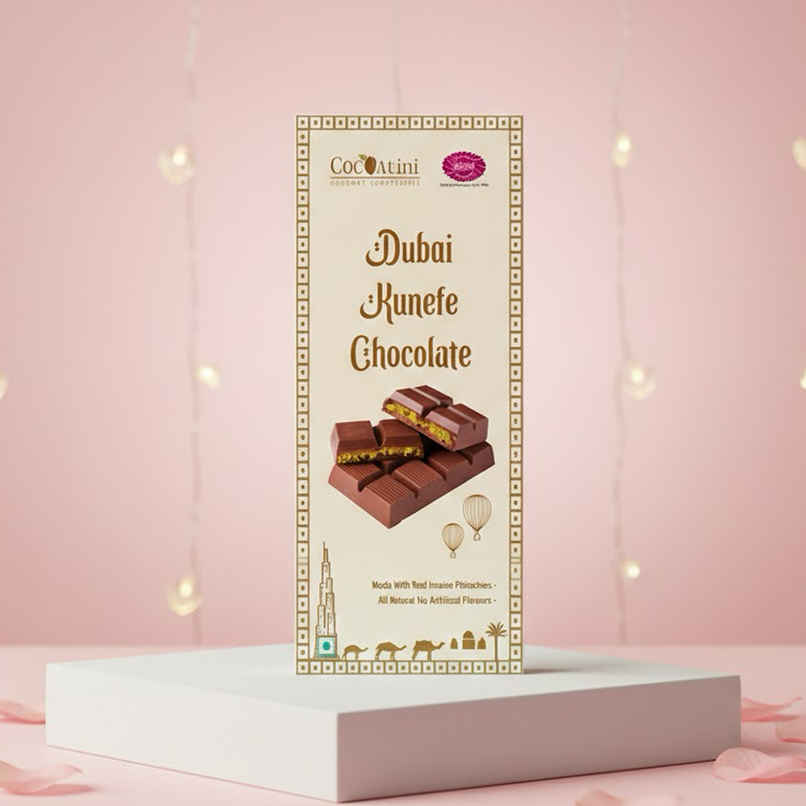 Karachi Bakery Dubai Kunefe/Kunafa Milk Chocolate Bar