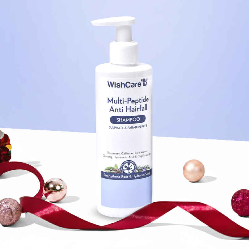 Wishcare Multi Peptide Rice Water Anti Hairfall Shampoo - Rosemary, Capilia Longa, Ha & Caffeine