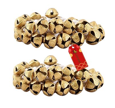 Uapan Brass Ghungroo Small White String Pair 25+25