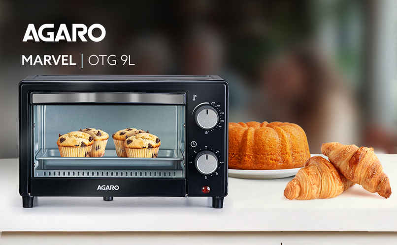 Agaro Marvel 9L Oven Toaster Griller, Cake Baking, Grilling, Toasting, Otg, 800W