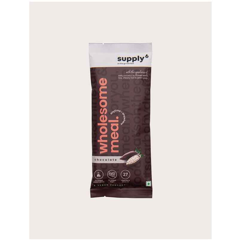 Supply6 Plant-Based Wholesome Chocolate Meal - Replacement Powder For Weight Management