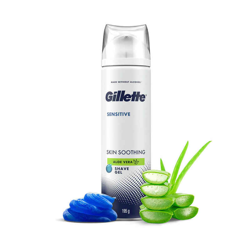 Gillette Sensitive Shaving Gel Soothing With Aloe Vera Gillette Sensitive Shaving Gel Soothing With Aloe Vera