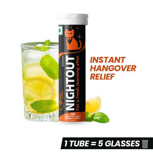 Fast&Up Nightout Instant Hangover Relief Drink |Fizzy Lemon Flavour