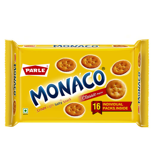 Parle Monaco Classic Salted Plain Crackers | Trans Fat-free