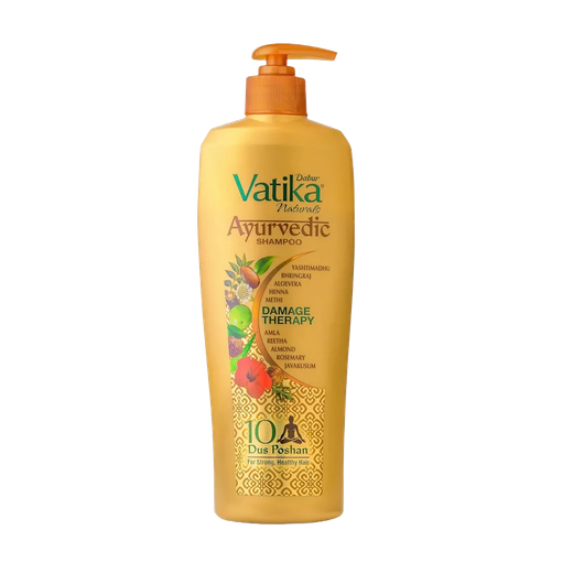 Dabur Vatika Naturals Ayurvedic Shampoo with 2X Damage Protection