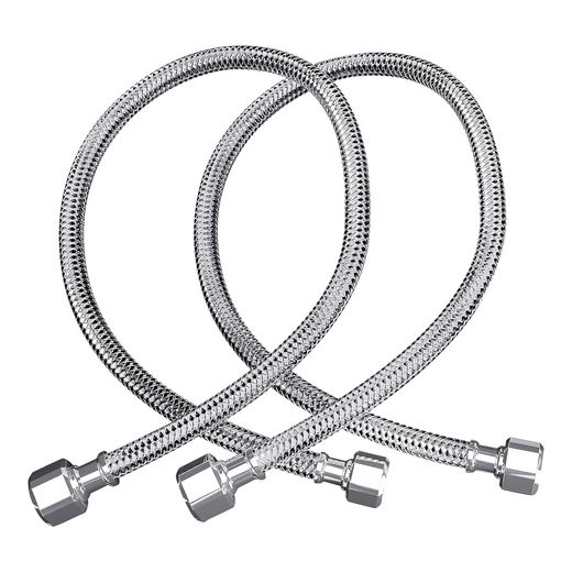 Lifelong LLBACP01, 304 Grade Braided Stainless Steel Connection Geyser Pipe - 18 Inches