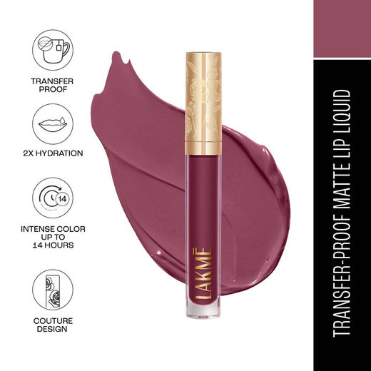 Lakme Rouge Bloom Matte Lip Liquid Power Petal 304