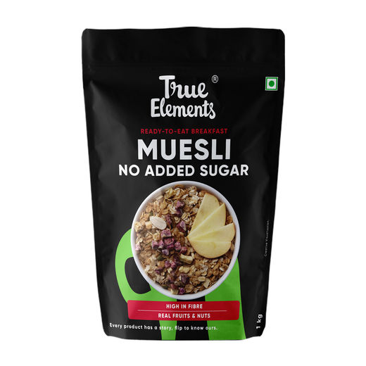 True Elements No Added Sugar Muesli Jar Wholegrain Breakfast Cereal Sugar Free Muesli