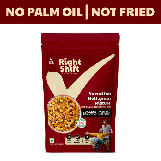 Right Shift ROASTED Navrattan Multigrain Mixture | 70% Less Sat Fat