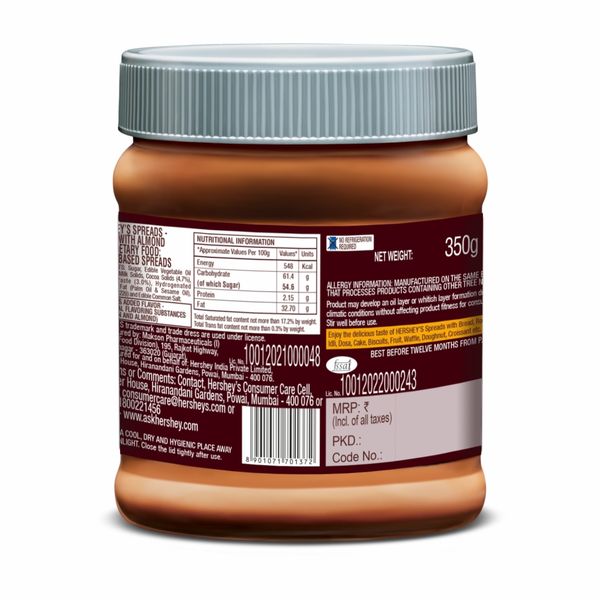 Hershey's Cocoa + Almond Spread 350 g Buy online at ₹279 near me