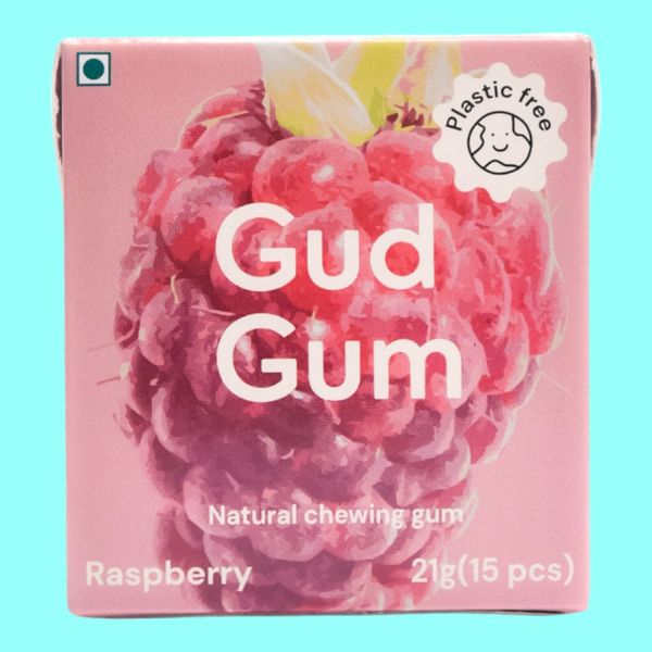 Gud Gum Raspberry Natural Chewing Gum - Buy online at ₹80 near me