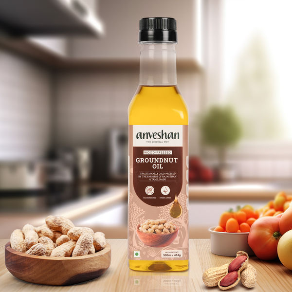 Anveshan Wood Pressed Groundnut Oil (Bottle) 500 Ml - Buy Online At ...