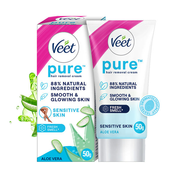 Veet Pure Hair Removal Cream Sensitive Skin 50 g Buy online at ₹140