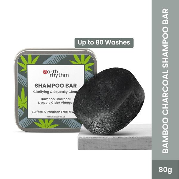 Earth Rhythm Bamboo Charcoal Shampoo Bar Buy online at ₹285 near me